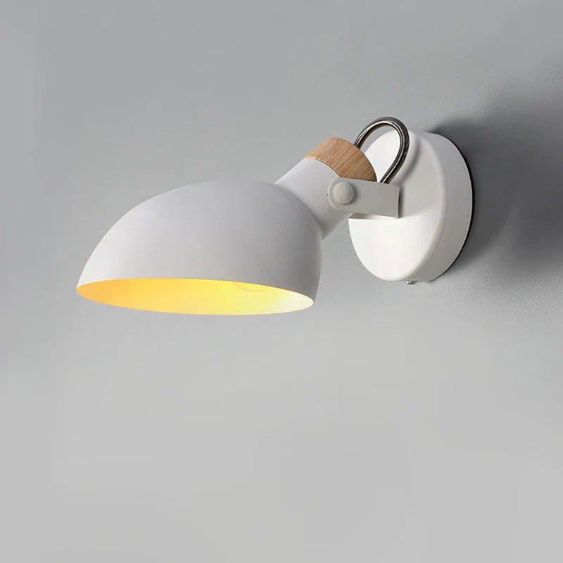 Afralia™ Nordic Iron Wall Lamp Modern Macaron Pull Button Light