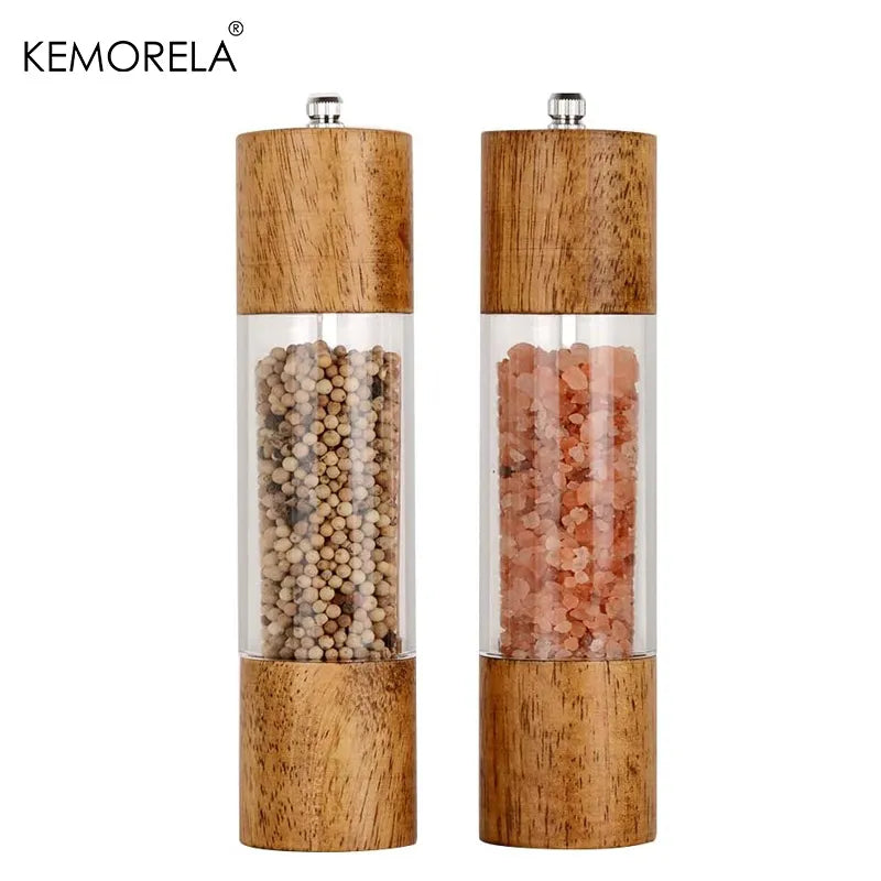 Afralia™ Premium Acrylic Salt and Pepper Grinder Set - Manual Mills with Adjustable Core