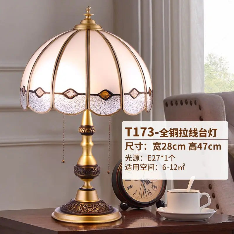 Afralia™ Luxe Copper Bedroom Desk Lamp Living Room Floor Light LED Study Lighting
