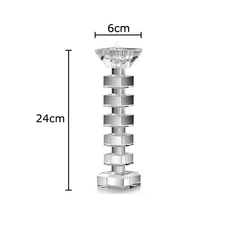 Afralia™ Crystal Candle Holder Desk Decoration Home Aroma Container