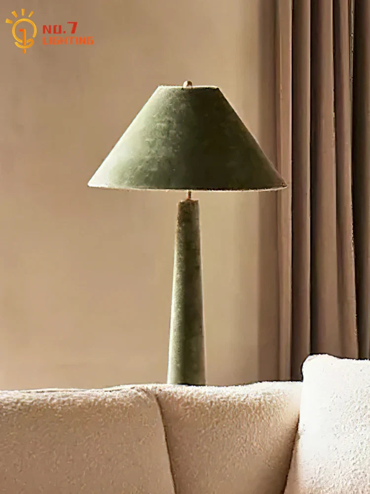 Afralia™ Velvet Fabric Decor Floor Lamp LED E27 Modern Light for Villa Living Room
