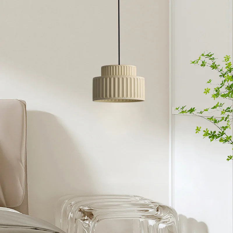 Afralia™ Cream Resin LED Pendant Light for Home Decor