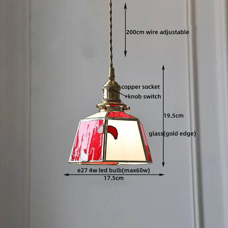 Afralia™ Glass LED Pendant Lights for Home Decor - Modern Hanging Lamp