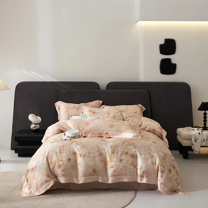 Afralia™ Eucalyptus Fiber Bedding Set: Duvet Cover, Bed Sheet, Fitted Sheet, Pillowcases