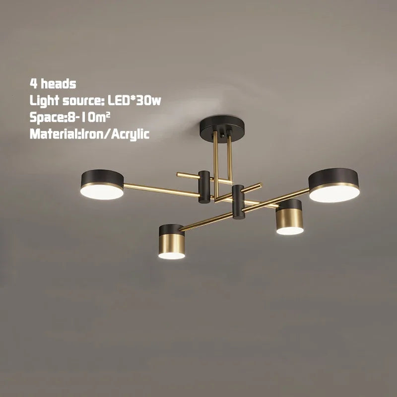 Afralia™ Nordic Chandelier Light Luxury Modern Minimalist Dining Room Creative Bedroom Lamp