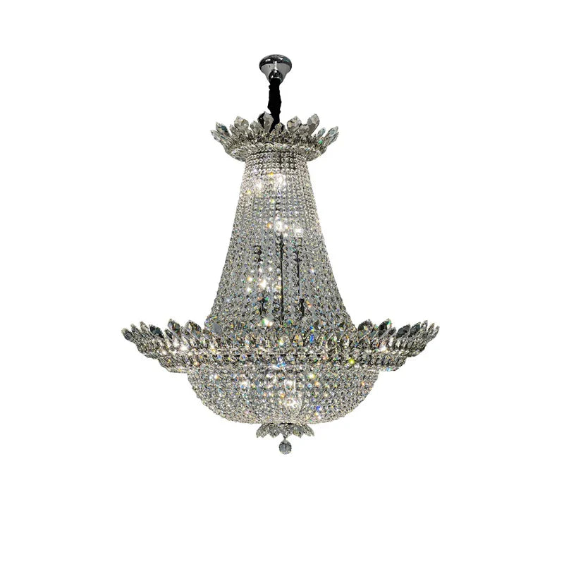 Afralia™ K9 Crystal Chrome LED Chandelier for Trendy Living Room Lighting