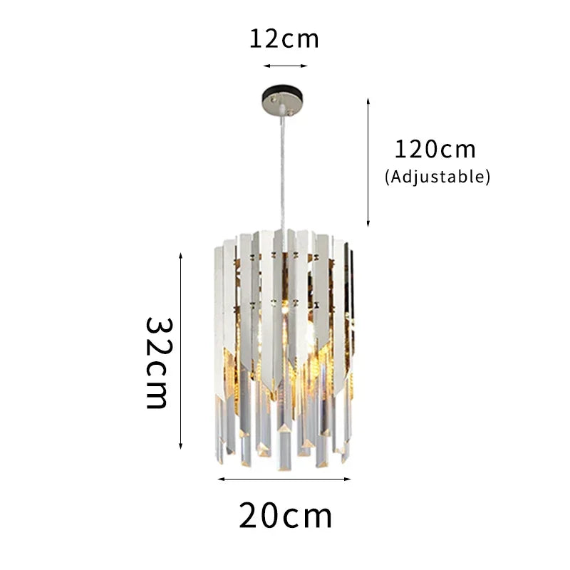 Afralia™ Gold K9 Crystal LED Chandelier for Living Room Kitchen Dining Bedroom