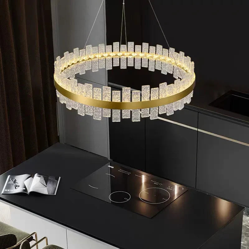 Afralia™ Crystal Chandelier: Modern Nordic Light Luxury LED Ceiling Fixture