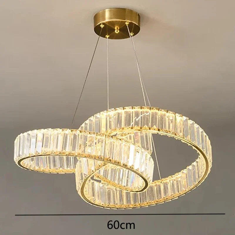 Afralia™ Modern Crystal Chandelier, Pendant Lighting for Living & Dining Room