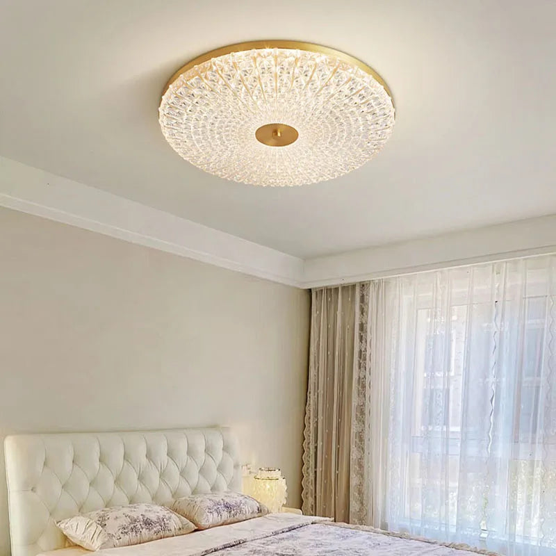 Afralia™ Round Acrylic Ceiling Lamp: Modern Light Luxury for Bedroom & Living Room