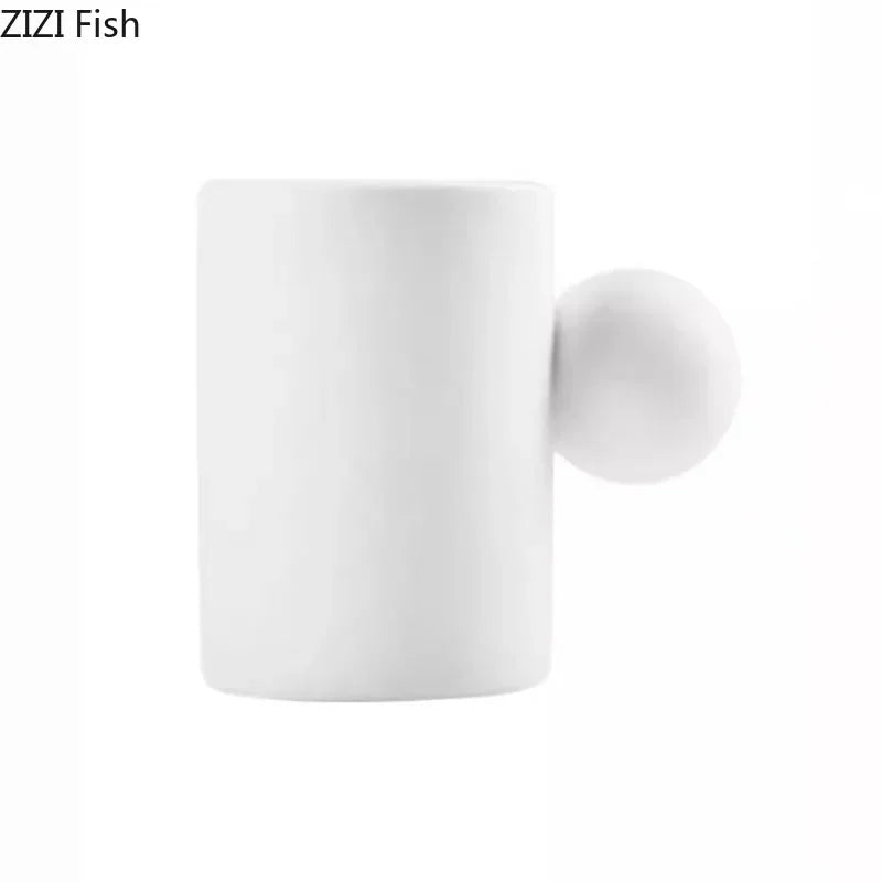 Afralia™ Cotton Candy Ceramic Cup & Saucer Set for Coffee, Tea, Milk, Juice