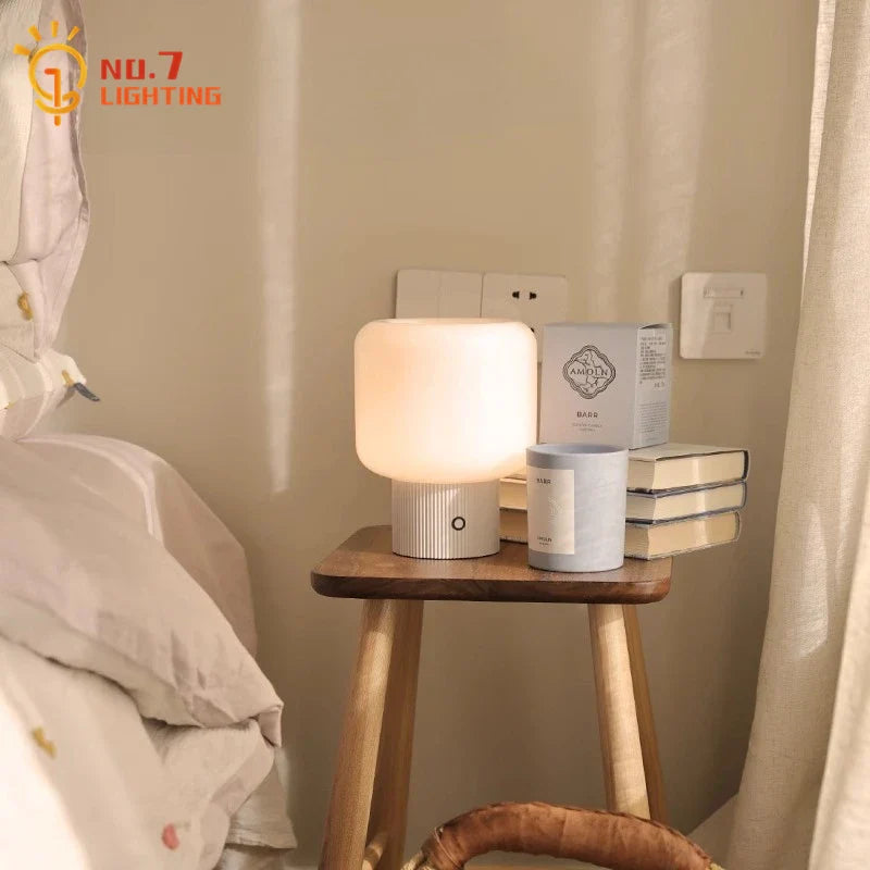 Afralia™ Touch Control USB Table Lamp Cream Wind LED for Home Decor & Lighting
