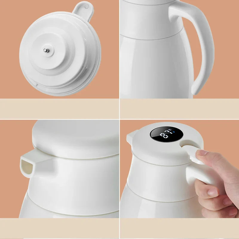 Afralia™ Insulation Kettle: One-Key Temp Display, Large Capacity, Leakproof Thermos Bottle