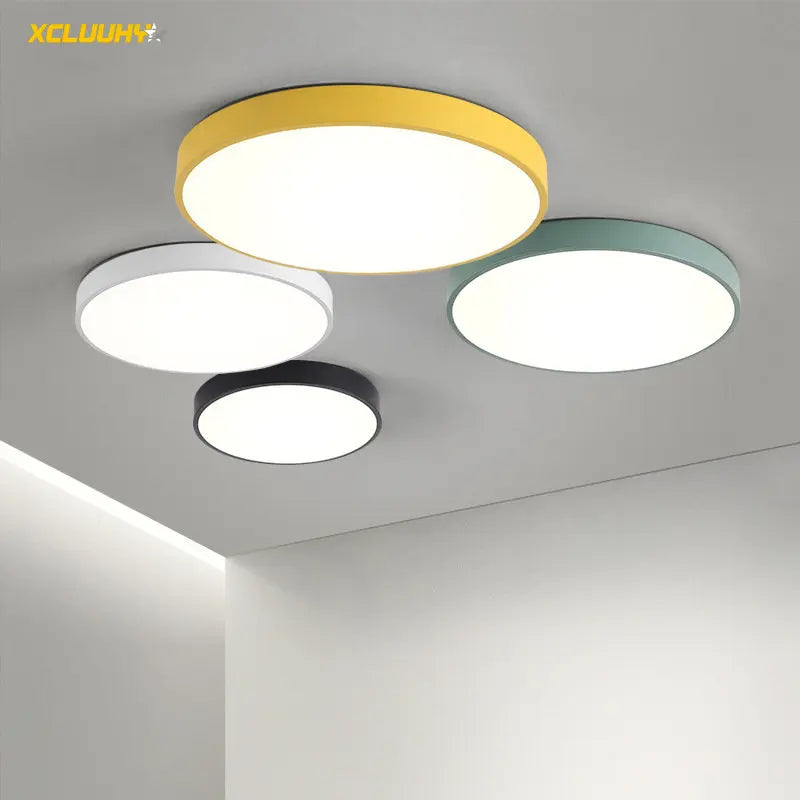 Afralia™ Colored LED Ceiling Light for Kids Room & Exhibition Hall