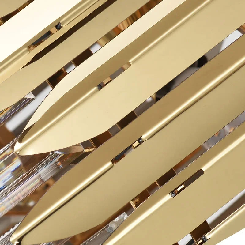 Afralia™ Crystal Chandelier LED Pendant Light Fixture for Luxury Living Room Décor