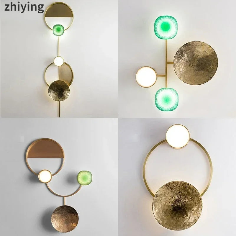 Afralia™ Modern Nordic LED Glass Wall Lamp for Bedroom Living Room Decor