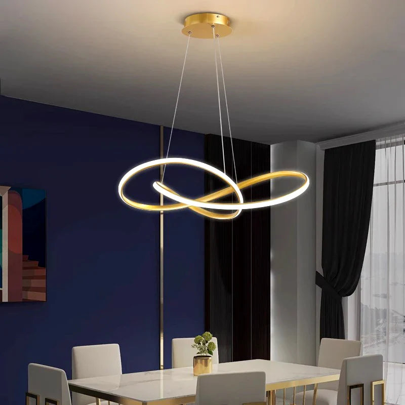 Afralia™ Modern LED Chandelier Ceiling Lamp for Simple Living Room Indoor Lighting