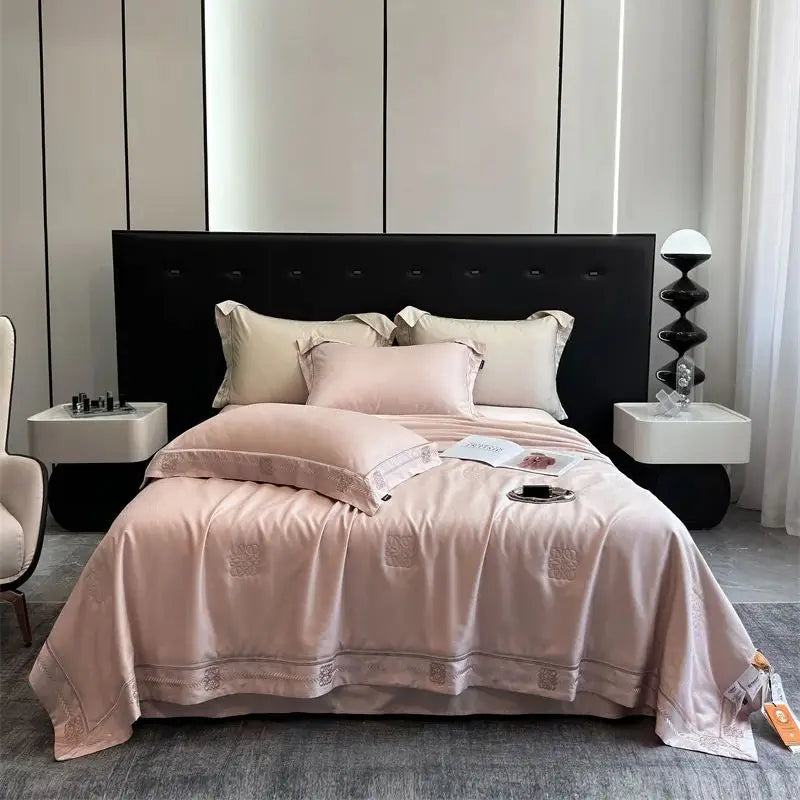 Afralia™ Eucalyptus Fiber Summer Quilt Bedding Set with Cool Feeling, Soft Silky Comforter & Bed Sheet Set
