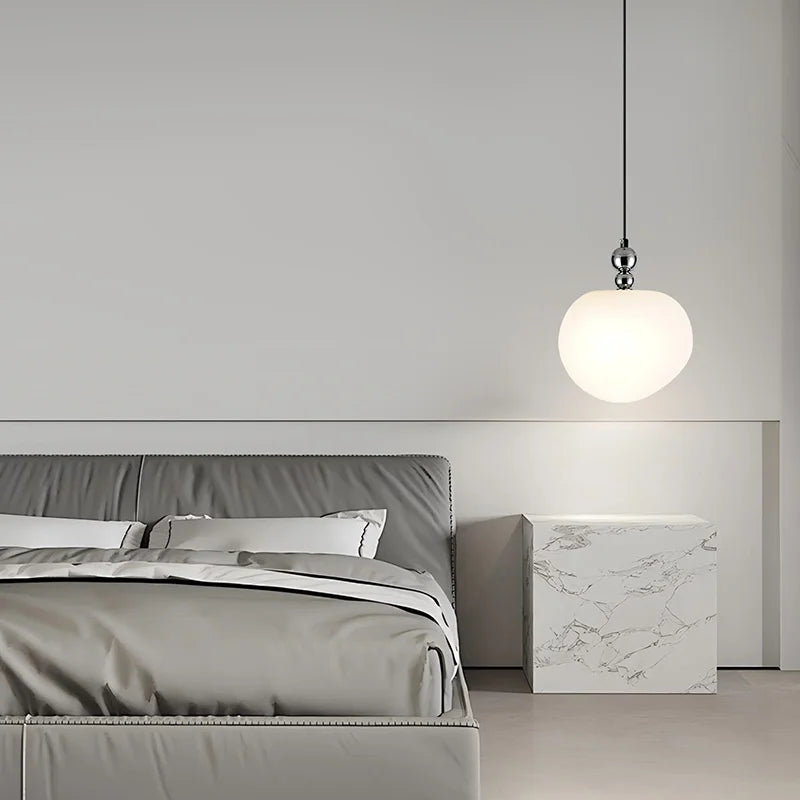 Afralia™ Nordic Chrome Globe Pendant Lights - Modern LED Indoor Light