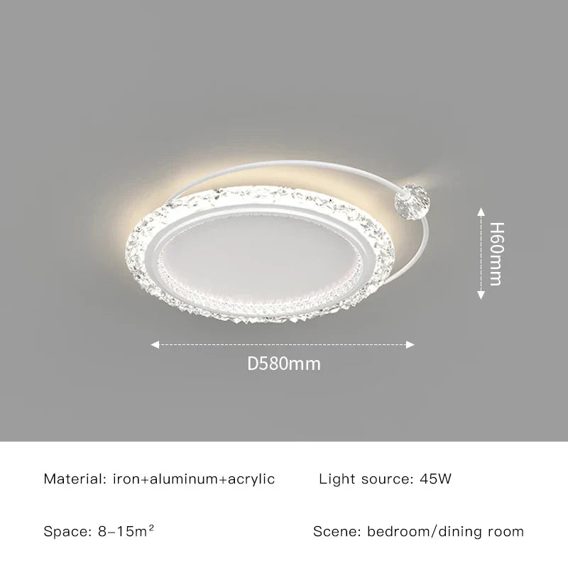 Afralia™ Golden Crystal LED Ceiling Lamps for Bedroom Kitchen Bathroom - Luxury Chandeliers