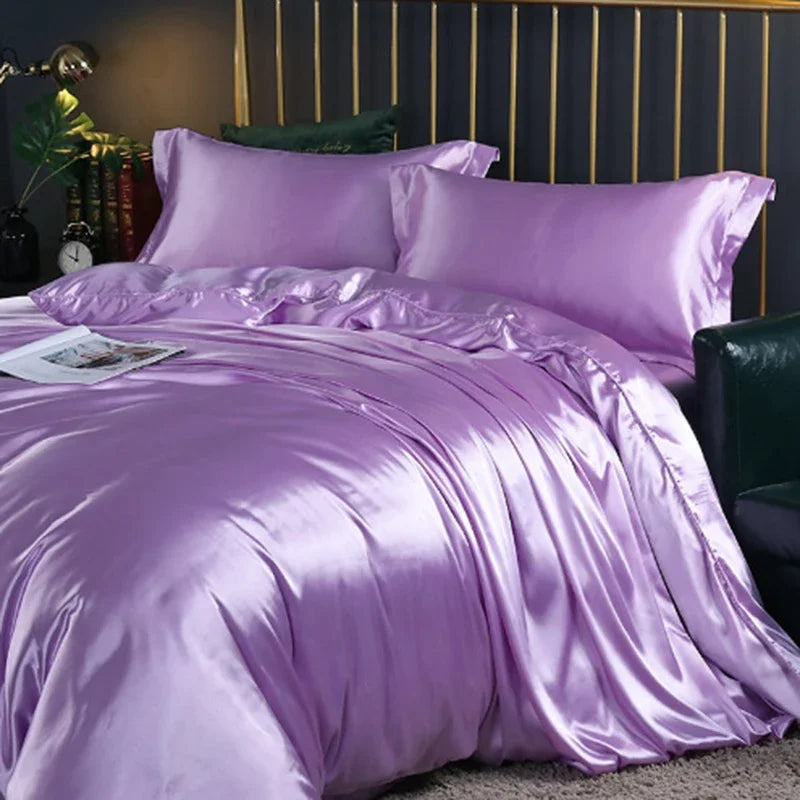 Afralia™ Silk Bedding Sets: Smooth Comforter Covers for Cool Summer Sleep