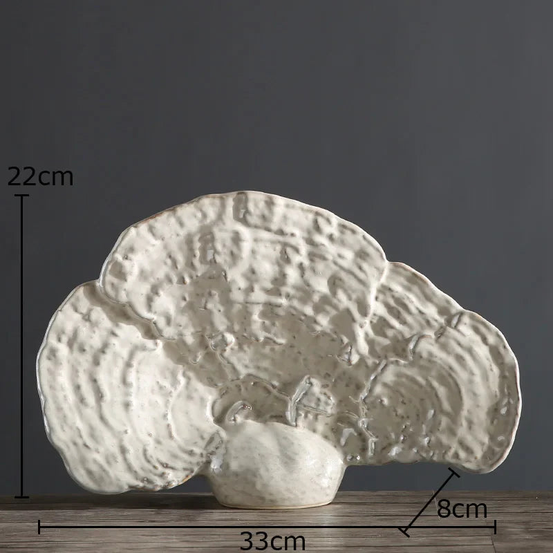 Afralia™ Ganoderma Lucidum Sculpture Desk Ornament, Modern Room Decor & Crafts