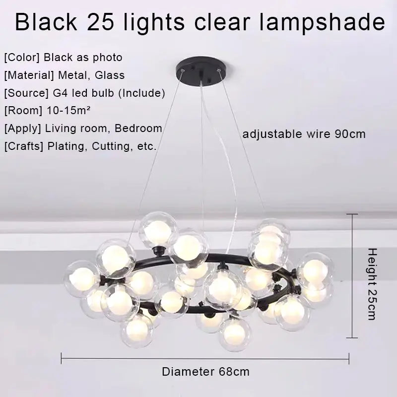 Afralia™ Gold LED Chandelier, Modern Pendant Light for Living Room, Kitchen, Bedroom, Dining Room