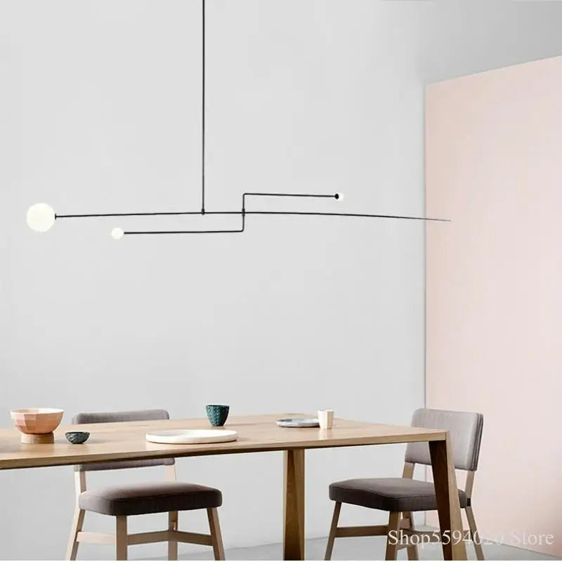 Afralia™ Minimalist Glass Pendant Lamp with LED Chandelier for Home Decor