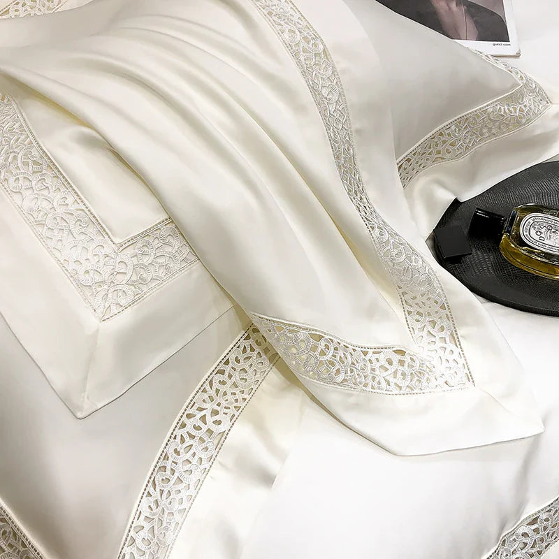 Afralia™ Eucalyptus Lyocell 1000TC Luxury Bedding Set with Wide Edge, Soft Silky & Breathable