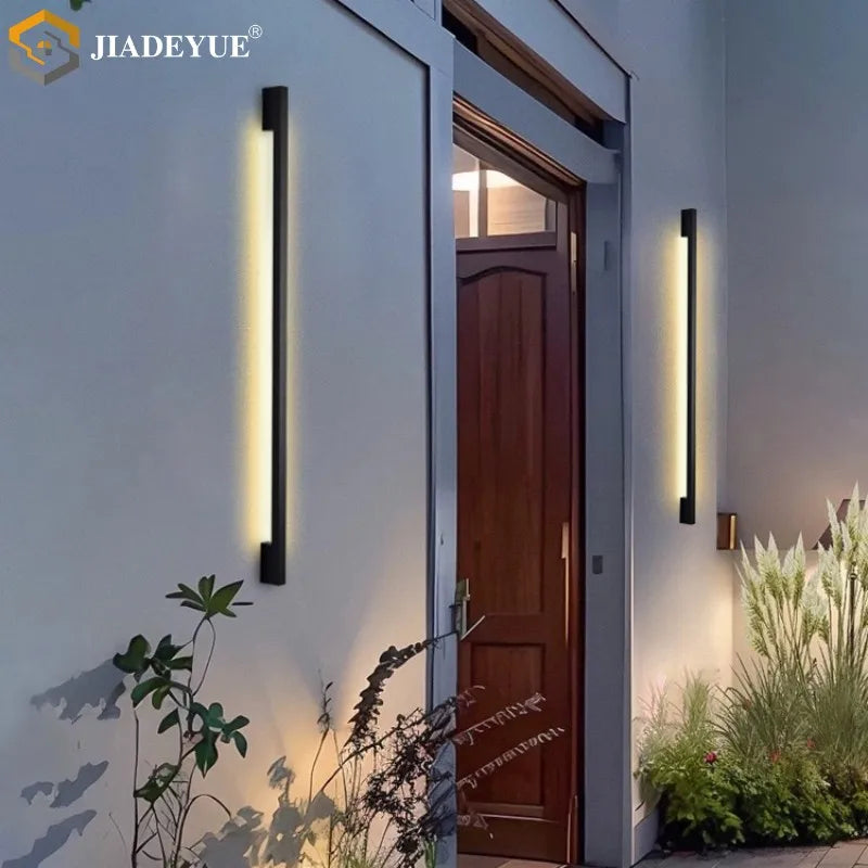 Afralia™ Outdoor LED Strip Wall Lamp for Courtyard Garden Balcony Corridor Decoration