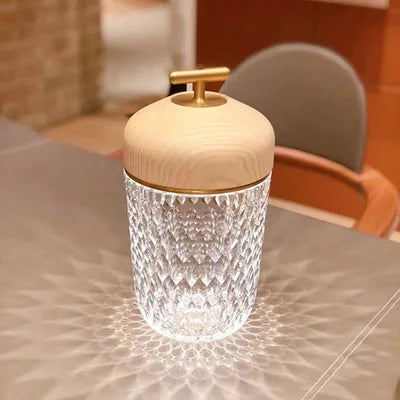 Afralia™ Conical Crystal Bedside Lamp: Elegant LED Reading Light for Home Decoration & Atmosphere