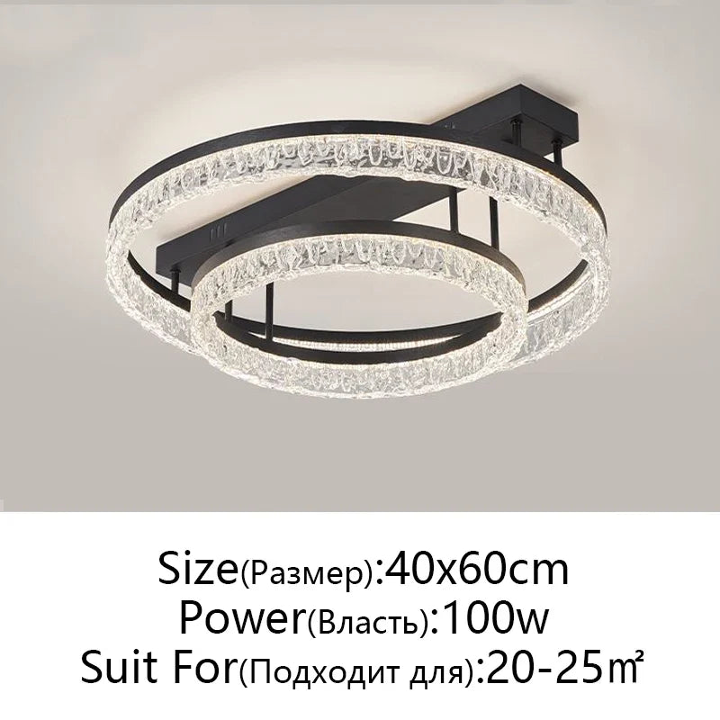 Afralia™ LED Ring Chandelier with Remote Control - Modern Ceiling Lamp for Home Décor