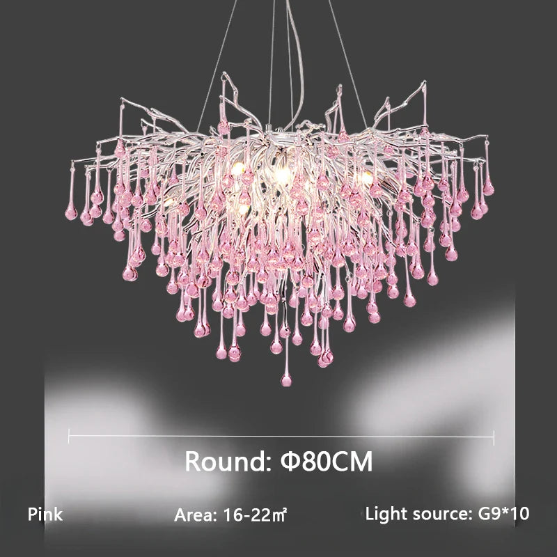 Afralia™ Chrome Crystal Chandelier for Bedroom and Living Room
