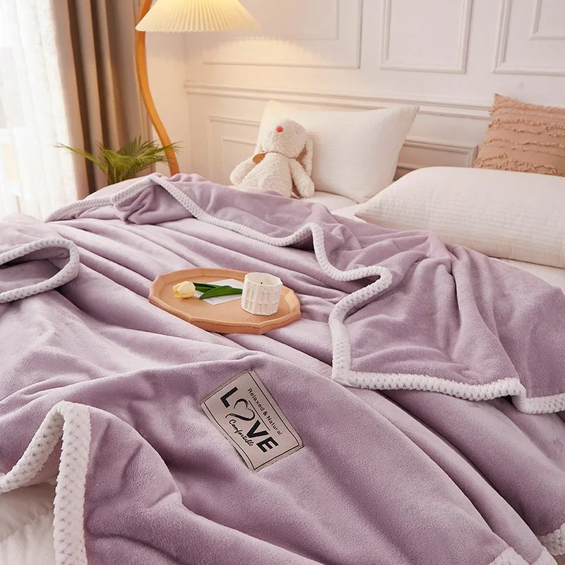 Afralia™ Nordic Milk Velvet Blanket: Warm, Plush, Multi-Functional Bedsheet