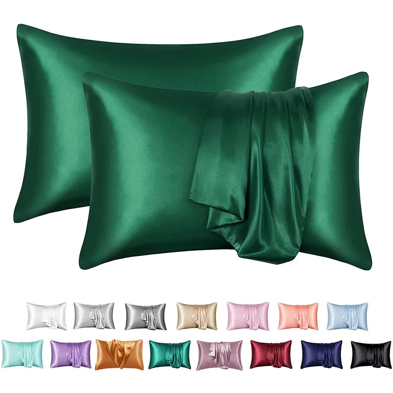 Afralia™ Silky Satin Pillowcase: Soft, Comfortable, High-End Solid King Queen Pillow Cover