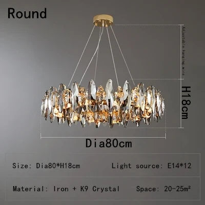 Afralia™ Wave Crystal Chandelier: Elegant E14 Pendant Lighting for Dining, Kitchen, Bedroom