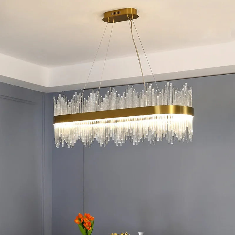 Afralia™ Crystal Chandelier: Modern Nordic LED Lighting for Living Room, Dining, and Bedroom
