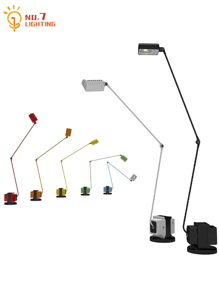 Afralia™ Retro Industrial LED Floor Lamp Swing Arm for Living Room Study