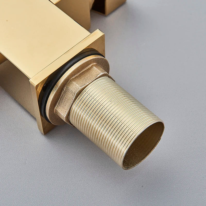 Afralia™ Dual Outlet Gold Kitchen Faucet for Purified Water Hot & Cold Basin Sink