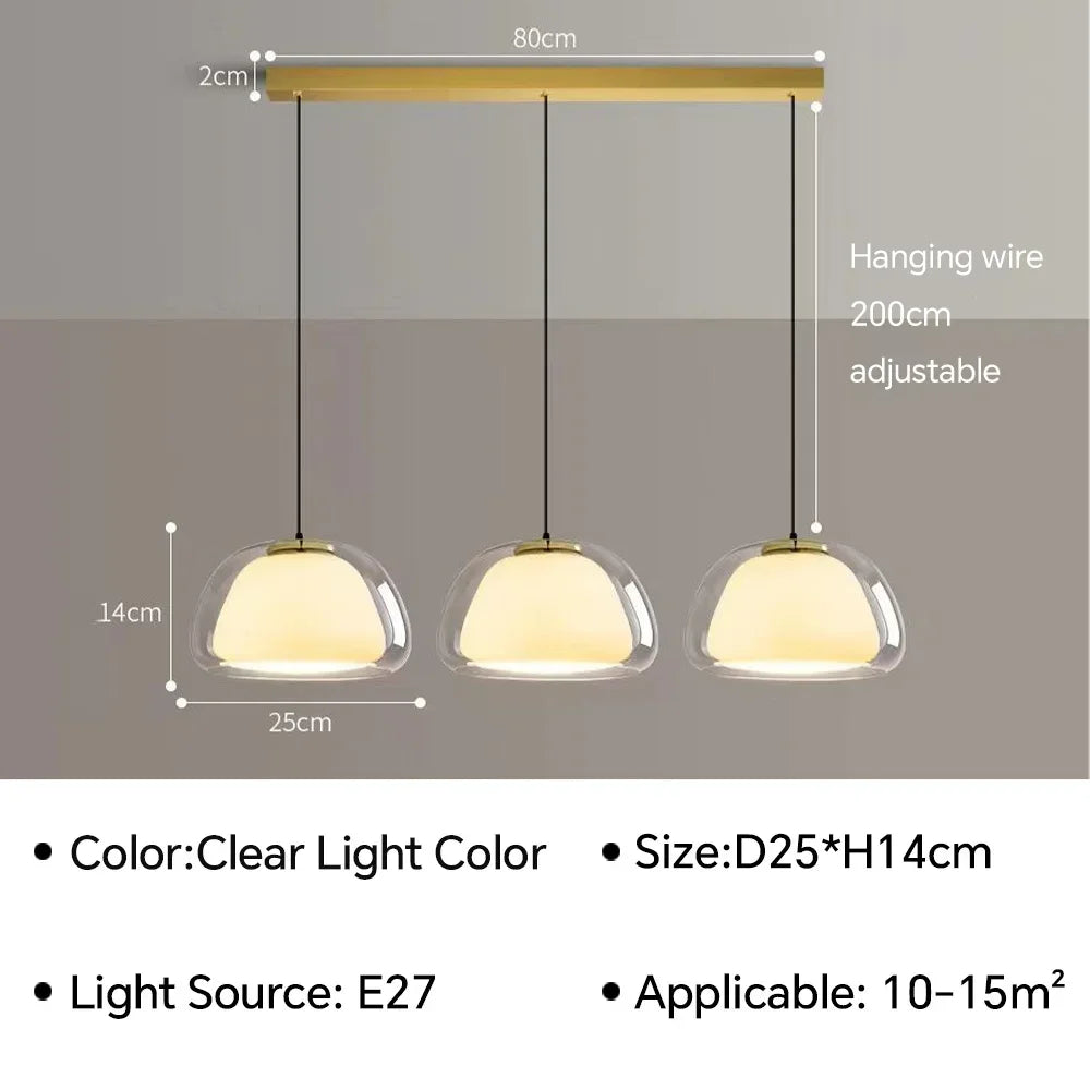 Afralia™ Glass Jelly Pendant Lamp: Minimalist Luxury Design for Home Living Room Bedroom