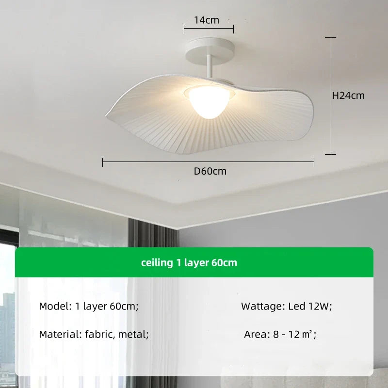 Afralia™ Fabric LED Pendant Chandelier: Modern Nordic Lighting for Dining Room, Bar, Home Decor