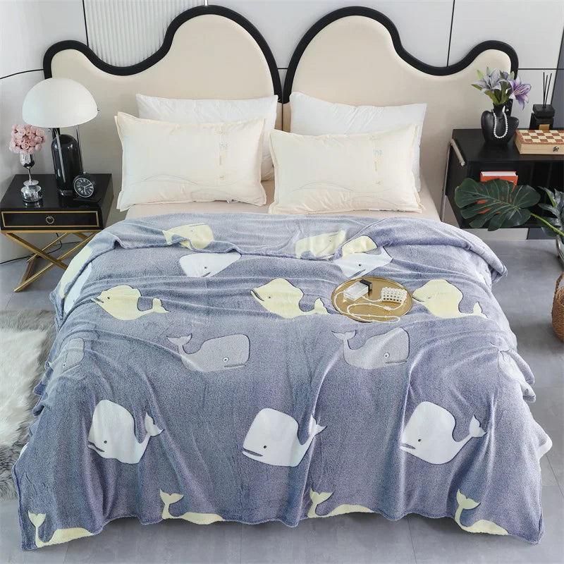 Afralia™ Snowflake Velvet Sofa Cover: Soft Jacquard Flannel Blanket for Spring & Autumn