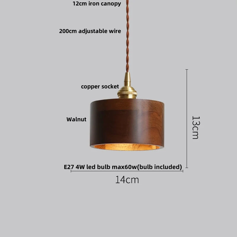 Afralia™ Nordic LED Pendant Lamp Copper Socket Adjustable Hanging Light