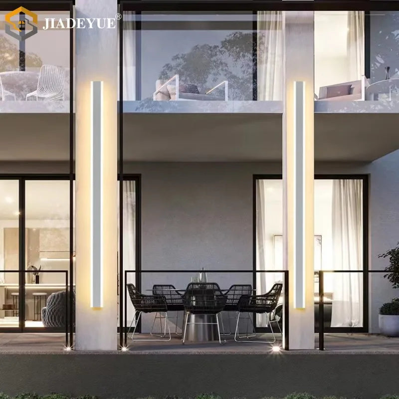 Afralia™ Outdoor LED Strip Wall Lamp for Modern Courtyards - IP65 Waterproof White Lighting