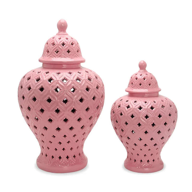 Afralia™ Ceramic Ginger Jar Vase Candy Storage Home Decor