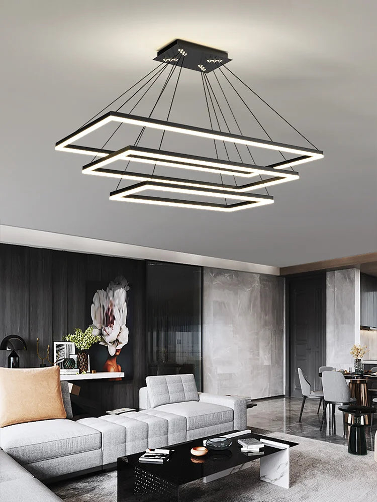 Afralia™ LED Acrylic Pendant Lights Modern Hanging Lamp for Dining Room Kitchen Loft Decor