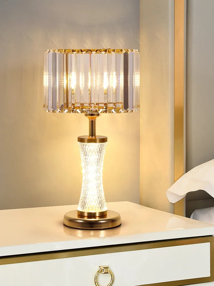 Afralia™ Crystal Desk Lamp: Modern High-End Decorative Bedside Light