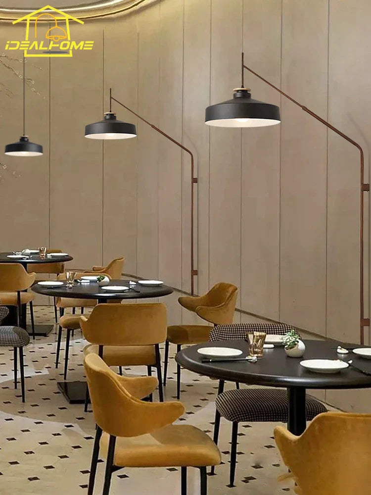 Afralia™ Long Pole Swing Arm Wall Lamp LED E27, Telescopic Design, Hotel Restaurant Hall Aisle