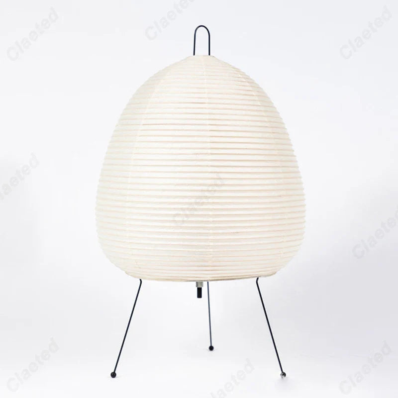 Afralia™ Akari Noguchi Table Lamp: Japanese Design Rice Paper Standing Light for Home & Bar Décor