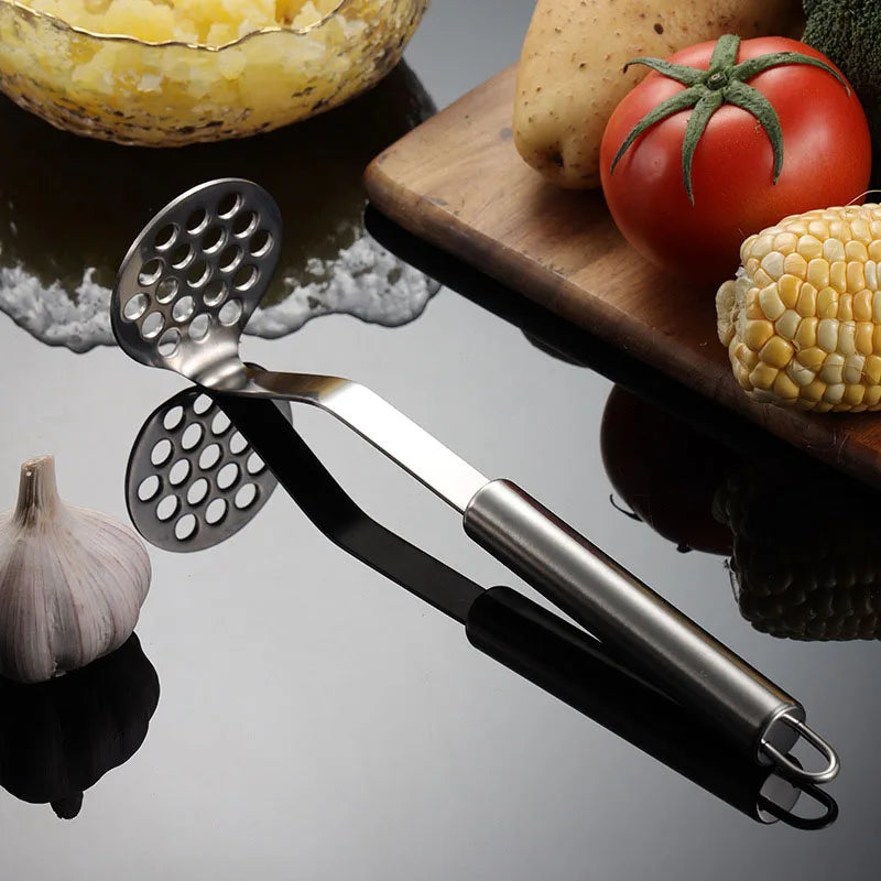 Afralia™ Stainless Steel Potato Masher High Quality Manual Fruit Vegetable Cutter